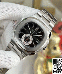 Alternative view of Patek Philippe Nautilus 5980 3K Factory Black Dial