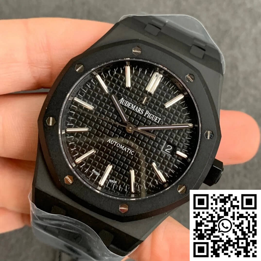Audemars Piguet Royal Oak 15400 DLC Version ZF Factory Frosted Black Dial Add to Wishlist Compare Audemars Piguet Royal Oak 15400 DLC Version ZF Factory Frosted Black Dial Add to Wishlist Compare - Image 6