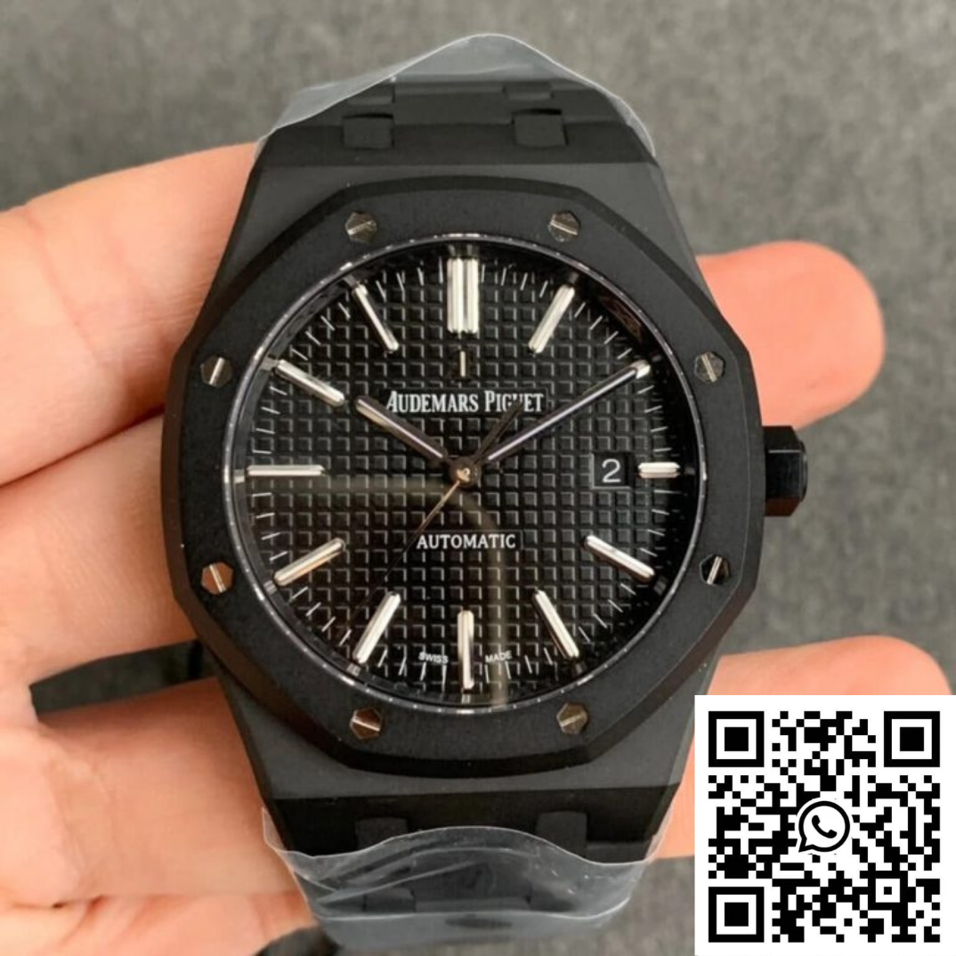 Audemars Piguet Royal Oak 15400 DLC Version ZF Factory Frosted Black Dial Add to Wishlist Compare Audemars Piguet Royal Oak 15400 DLC Version ZF Factory Frosted Black Dial Add to Wishlist Compare