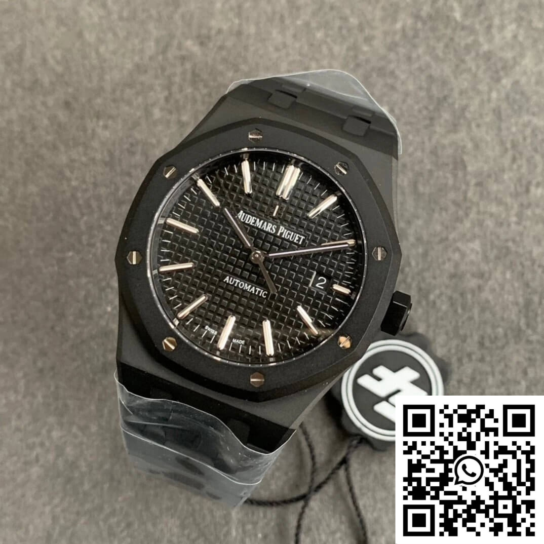 Audemars Piguet Royal Oak 15400 DLC Version ZF Factory Frosted Black Dial Add to Wishlist Compare Audemars Piguet Royal Oak 15400 DLC Version ZF Factory Frosted Black Dial Add to Wishlist Compare - Image 8