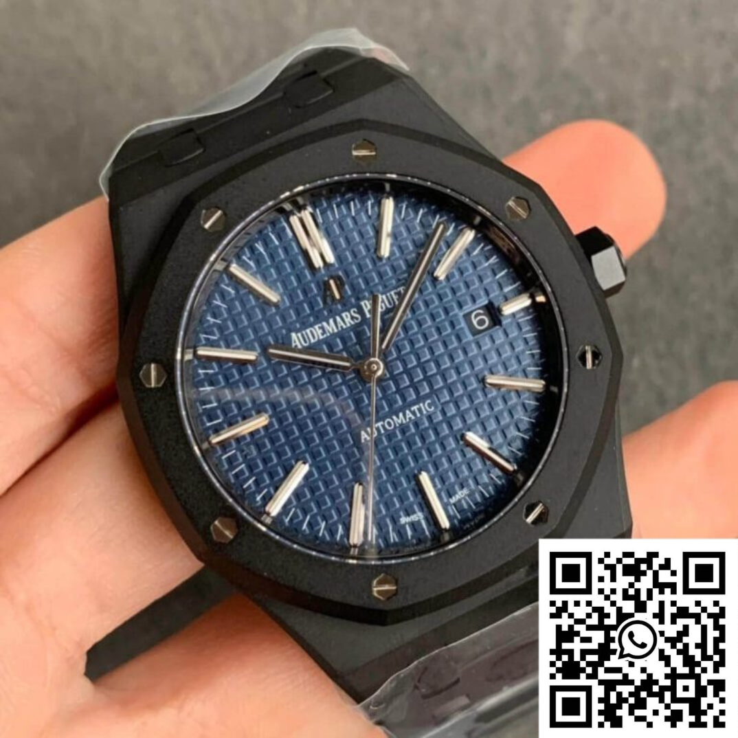 Audemars Piguet Royal Oak 15400 DLC Version ZF Factory Frosted Blue Dial Audemars Piguet Royal Oak 15400 DLC Version ZF Factory Frosted Blue Dial - Image 2