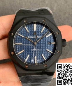 Audemars Piguet Royal Oak 15400 DLC Version ZF Factory Frosted Blue Dial