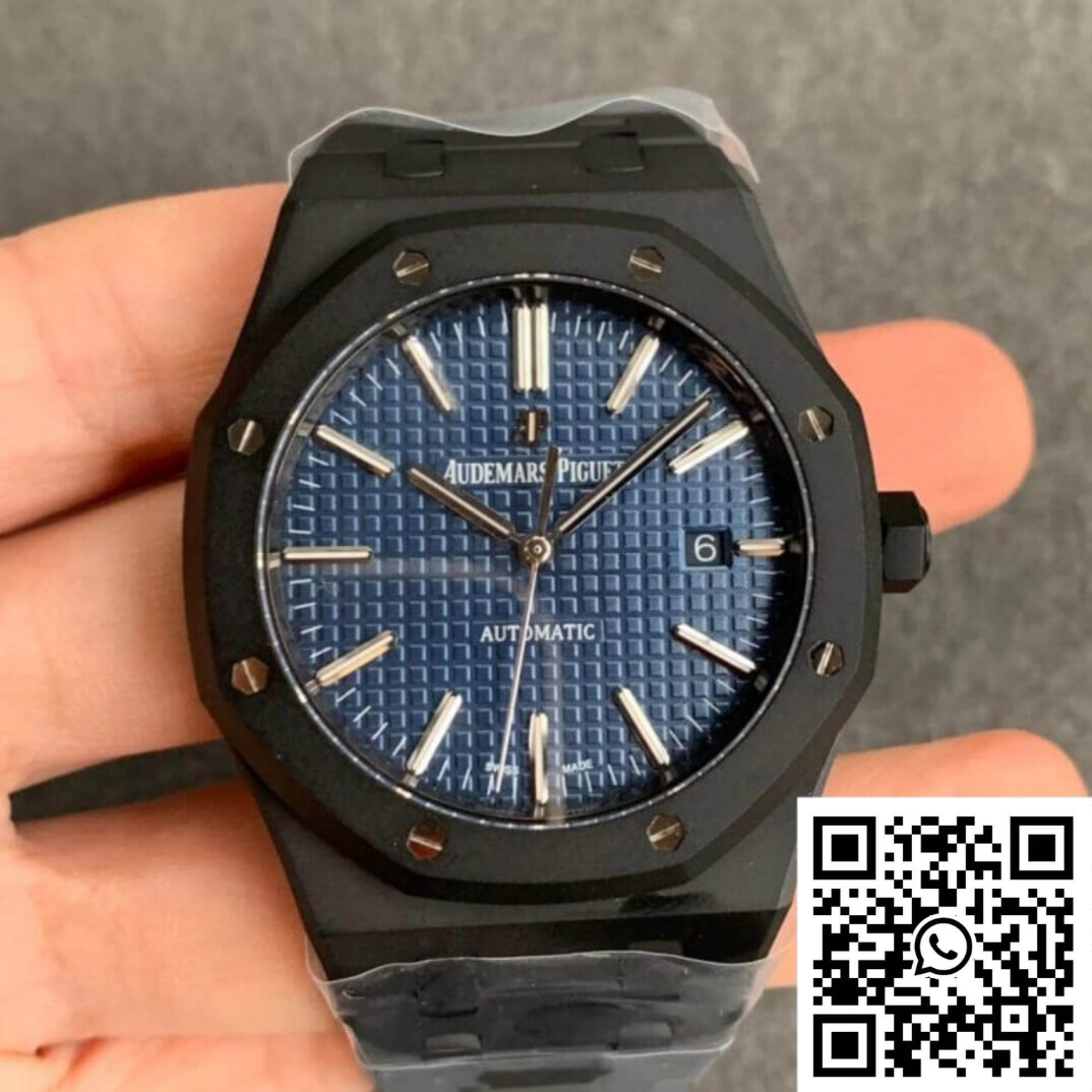 Audemars Piguet Royal Oak 15400 DLC Version ZF Factory Frosted Blue Dial Audemars Piguet Royal Oak 15400 DLC Version ZF Factory Frosted Blue Dial