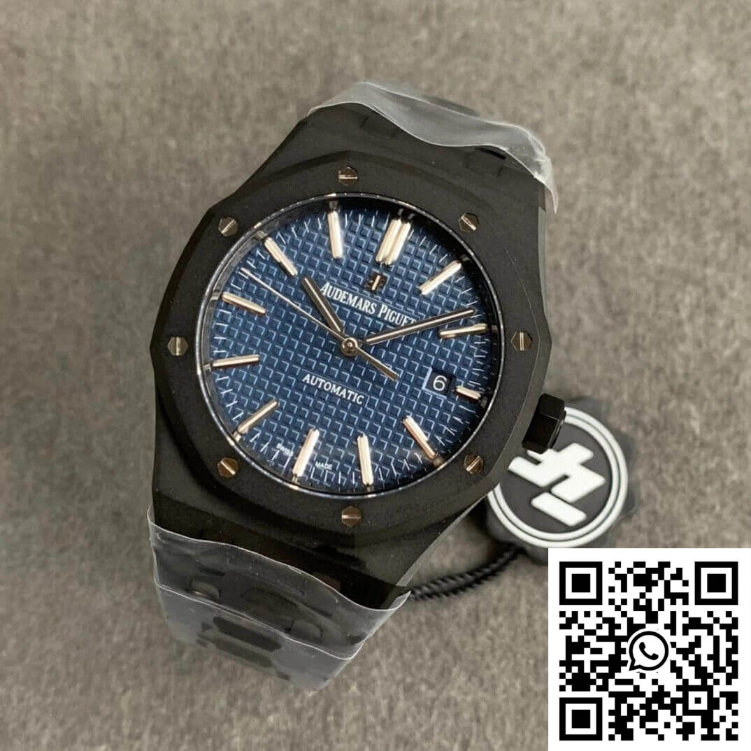 Audemars Piguet Royal Oak 15400 DLC Version ZF Factory Frosted Blue Dial Audemars Piguet Royal Oak 15400 DLC Version ZF Factory Frosted Blue Dial - Image 4