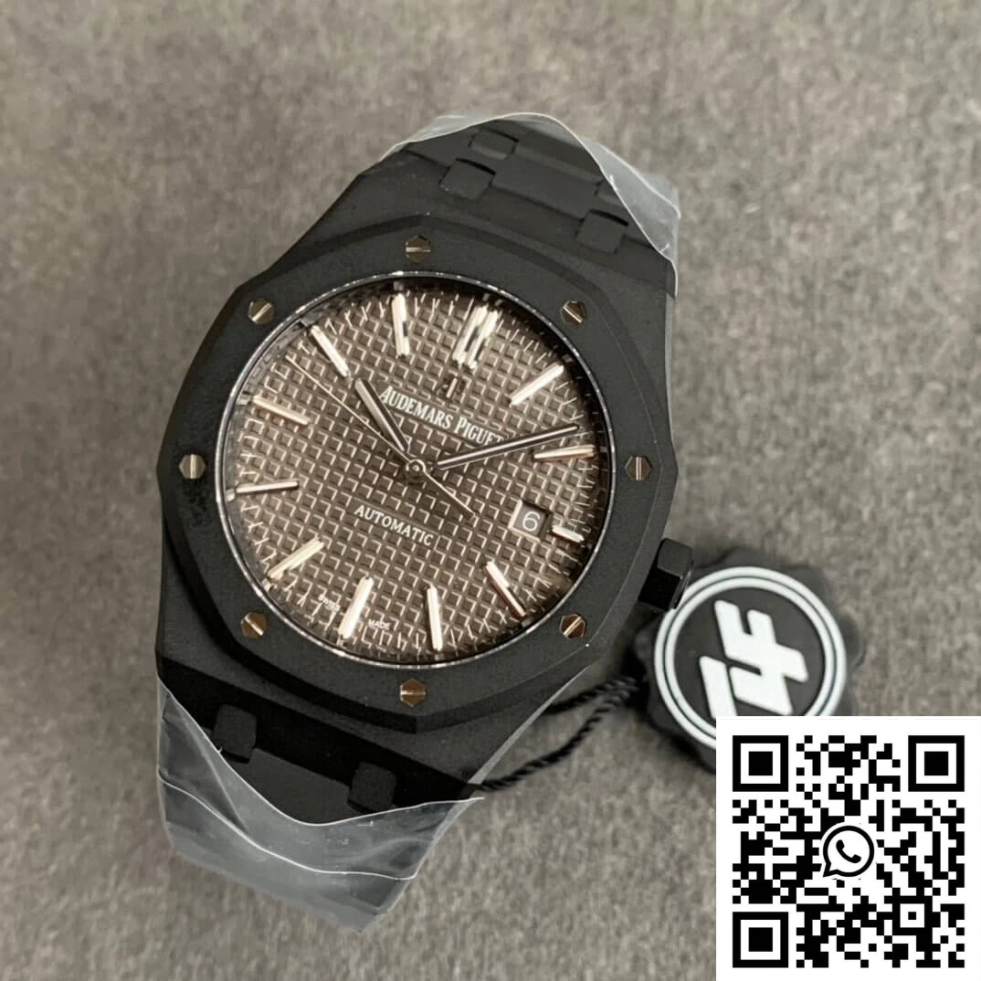 Audemars Piguet Royal Oak 15400 DLC Version ZF Factory Frosted Grey Dial Audemars Piguet Royal Oak 15400 DLC Version ZF Factory Frosted Grey Dial - Image 4