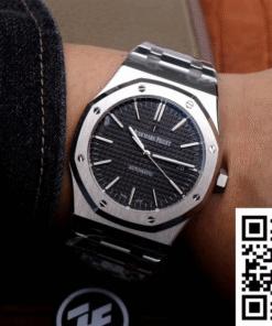 Alternative view of Audemars Piguet Royal Oak 15400ST.OO.1220ST.01 ZF Factory Black Dial