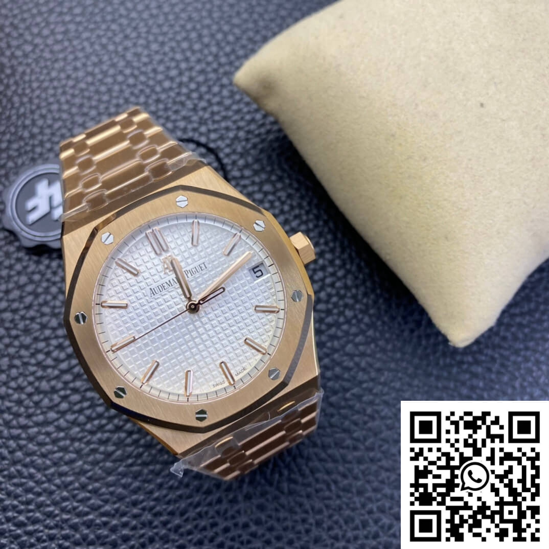 Audemars Piguet Royal Oak 15500 ZF Factory Rose Gold Version White Dial Audemars Piguet Royal Oak 15500 ZF Factory Rose Gold Version White Dial - Image 3