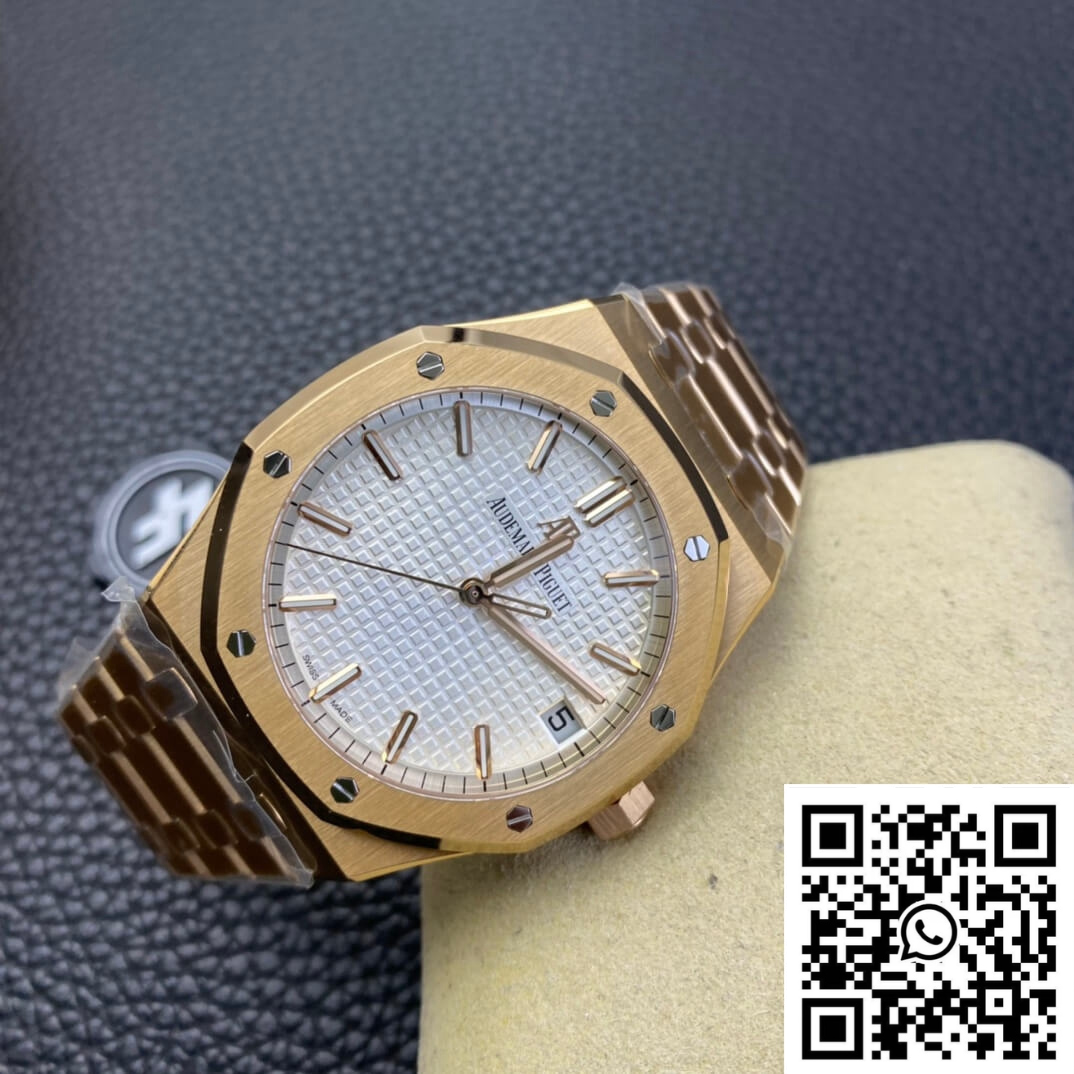 Audemars Piguet Royal Oak 15500 ZF Factory Rose Gold Version White Dial Audemars Piguet Royal Oak 15500 ZF Factory Rose Gold Version White Dial - Image 4