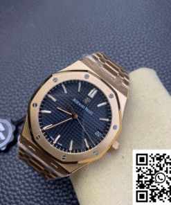 Alternative view of Audemars Piguet Royal Oak 15500OR.OO.1220OR.01 ZF Factory Rose Gold Version Black Dial