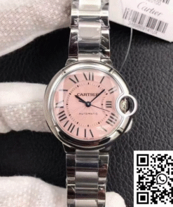 Ballon Bleu De Cartier 33MM W6920041 V6 Factory Pink Dial