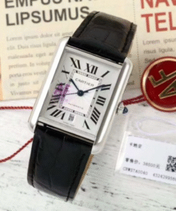 Cartier Tank CRWSTA0053 AF Factory 31mm Stainless Steel White Dial Black Band Cartier Tank CRWSTA0053 AF Factory 31mm Stainless Steel White Dial Black Band 9 2