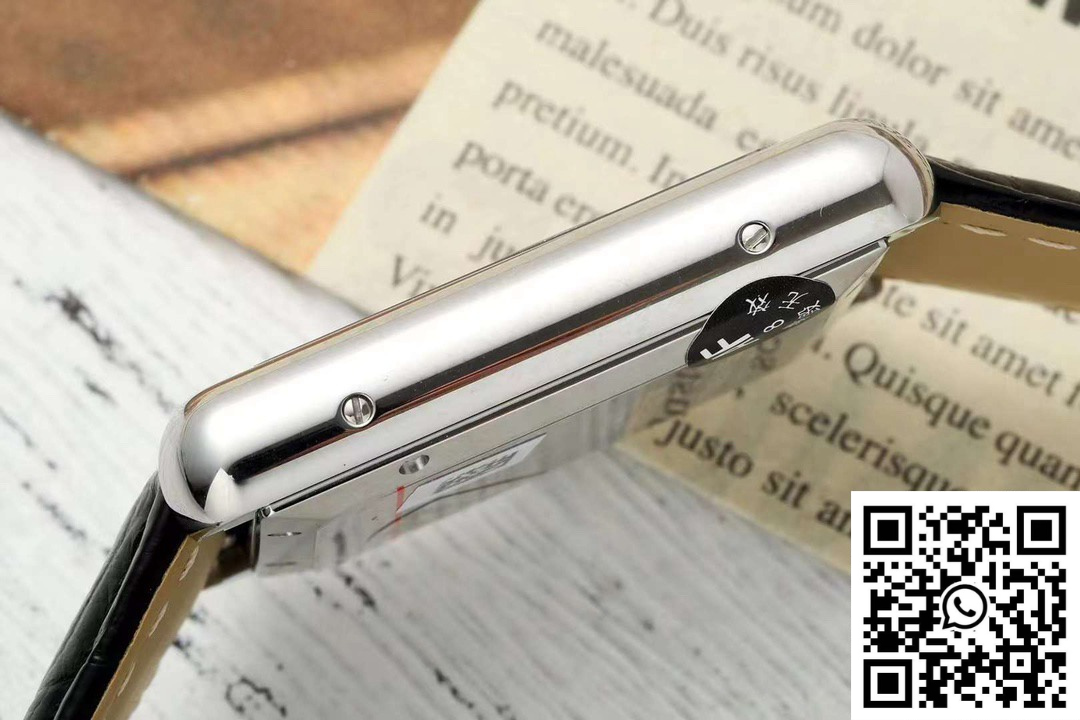 Cartier Tank CRWSTA0053 AF Factory 31mm Stainless Steel White Dial Black Band Cartier Tank CRWSTA0053 AF Factory 31mm Stainless Steel White Dial Black Band - Image 5