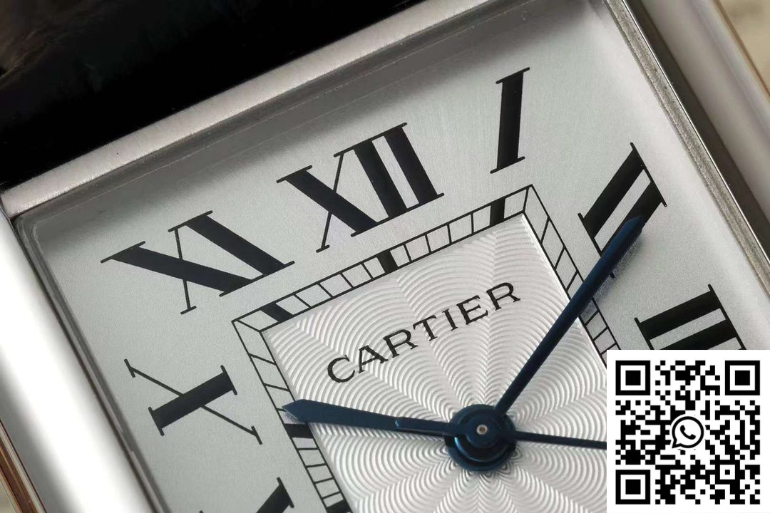 Cartier Tank CRWSTA0053 AF Factory 31mm Stainless Steel White Dial Black Band Cartier Tank CRWSTA0053 AF Factory 31mm Stainless Steel White Dial Black Band - Image 2