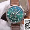 IWC Pilot Chronograph IW377726 green dial ZF Factory, front view