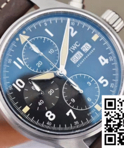 IWC Pilot Spitfire Chronograph IW387903 ZF Factory black dial.